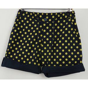 New Neill Katter Men's US 30 Dark Blue Yellow Polka Dot Cotton Drawstring Shorts